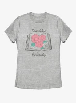 Disney Beauty And The Beast Knowledge Is Beauty Womens T-Shirt