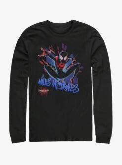 Marvel Spider-Man: Into The Spider-Verse Spidey Explosion Womens Long-Sleeve T-Shirt