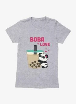 BL Creators: Hungry Rabbit Studio Pandi The Panda Boba Is Love Womens T-Shirt