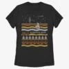 Star Wars Episode VII The Force Awakens Astromech Christmas Pattern Womens T-Shirt
