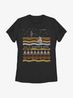 Star Wars Episode VII The Force Awakens Astromech Christmas Pattern Womens T-Shirt