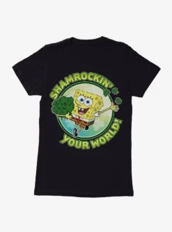 SpongeBob SquarePants Shamrockin' Your World Womens T-Shirt