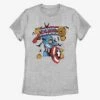 Marvel Captain America Captain Pumpkins Womens T-Shirt