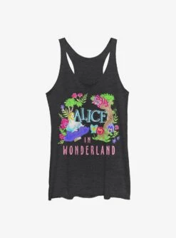Disney Alice In Wonderland Neon Alice Womens Tank Top