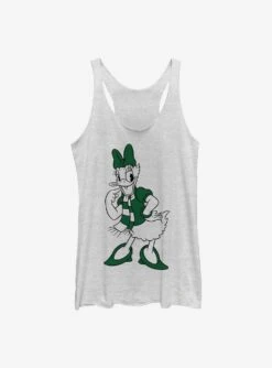 Disney Daisy Duck Pine Green Daisy Womens Tank Top