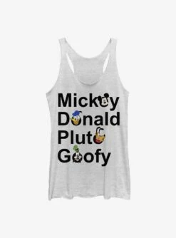 Disney Mickey Mouse And Friends Womens Tank Top