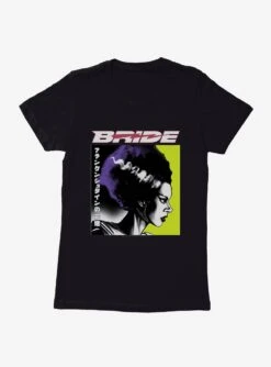 Universal Monsters Bride Of Frankenstein Thunder Font Womens T-Shirt