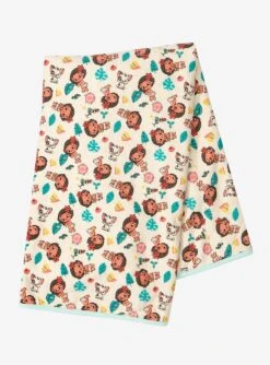 Disney Moana Tropical Icons Allover Print Swaddle Blanket - BoxLunch Exclusive