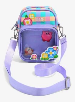 Nintendo Kirby Checkered Floral Pin Collector Crossbody Bag - BoxLunch Exclusive
