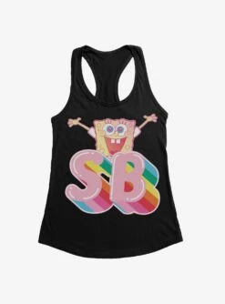 SpongeBob SquarePants Rainbow Initials Womens Tank Top