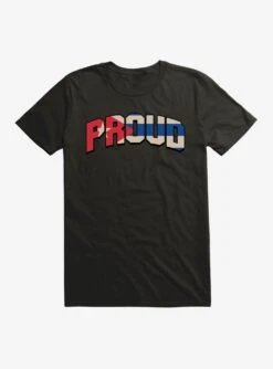 Cuban And Proud Flag Script T-Shirt