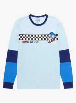 Sonic The Hedgehog Gotta Go Fast Color Block Long Sleeve T-Shirt - BoxLunch Exclusive