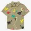 Jurassic Park Dinosaurs Allover Print Toddler Woven Button-Up - BoxLunch Exclusive