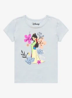 Disney Mulan Floral Sketch Art Toddler T-Shirt - BoxLunch Exclusive