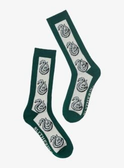Harry Potter Slytherin Serpent Mascot Crew Socks - BoxLunch Exclusive