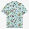 Our Universe Disney Lilo & Stitch Hawaiian Roller Coaster Ride Plus Size Woven Button-Up