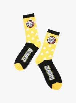 Demon Slayer: Kimetsu No Yaiba Zenitsu Patterned Socks - BoxLunch Exclusive