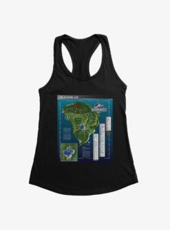 Jurassic World: Camp Cretaceous Isla Nublar Map Womens Tank Top