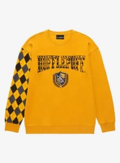 Harry Potter Hufflepuff Argyle Crewneck - BoxLunch Exclusive
