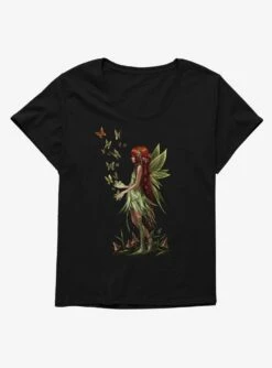 Fairies By Trick Sweet Green Fairy Womens T-Shirt Plus Size