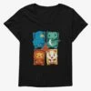 Harry Potter Cute House Mascots Womens T-Shirt Plus Size