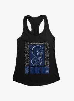Casper The Friendly Ghost Virtual Raver Swirl Ghost Womens Tank Top