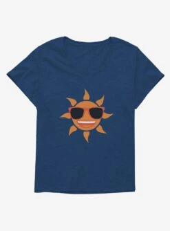 Emoji Cool Sun Emoji Womens T-Shirt Plus Size