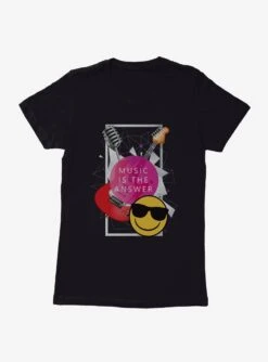 Emoji Music Is The Answer Womens T-Shirt