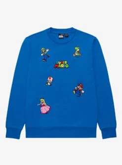 Nintendo Super Mario Bros. Characters Allover Print Crewneck - BoxLunch Exclusive