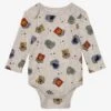 Harry Potter Hogwarts House Crests Allover Print Long-Sleeve Infant One-Piece - BoxLunch Exclusive