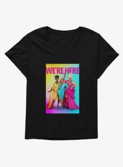 We're Here Colorful All Here Womens T-Shirt Plus Size