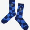Harry Potter Ravenclaw Crest Wavy Checkered Crew Socks - BoxLunch Exclusive
