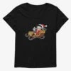 Betty Boop Sleigh Ride Womens T-Shirt Plus Size