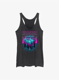 Stranger Things Neon Color Group Womens Tank Top