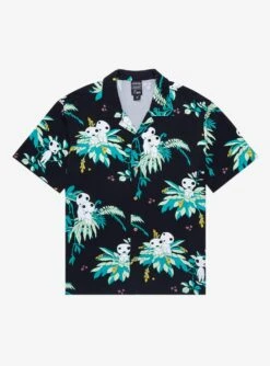Studio Ghibli Princess Mononoke Kodama Allover Print Woven Button-up - BoxLunch Exclusive