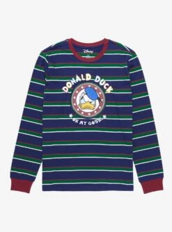 Disney Donald Duck Striped Long Sleeve T-Shirt - BoxLunch Exclusive