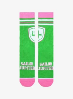Sailor Moon Sailor Jupiter Varsity Crew Socks - BoxLunch Exclusive
