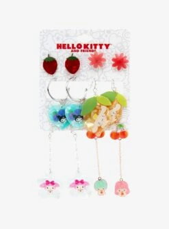 Sanrio Fruits Hello Kitty And Friends Earring Set - BoxLunch Exclusive