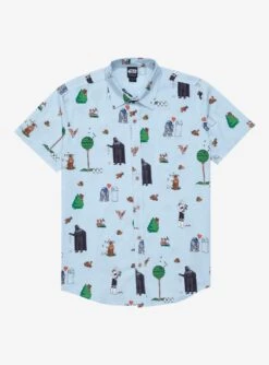 Star Wars Earth Day Allover Print Woven Button-up - BoxLunch Exclusive