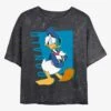 Disney Mickey Mouse Donald Pop Mineral Wash Crop Womens T-Shirt
