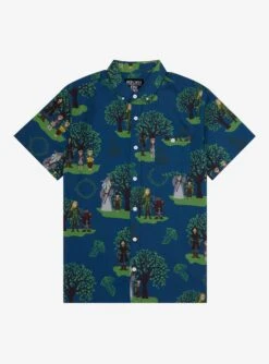 The Lord Of The Rings Character Portraits Allover Print Woven-Button Up - BoxLunch Exclusive