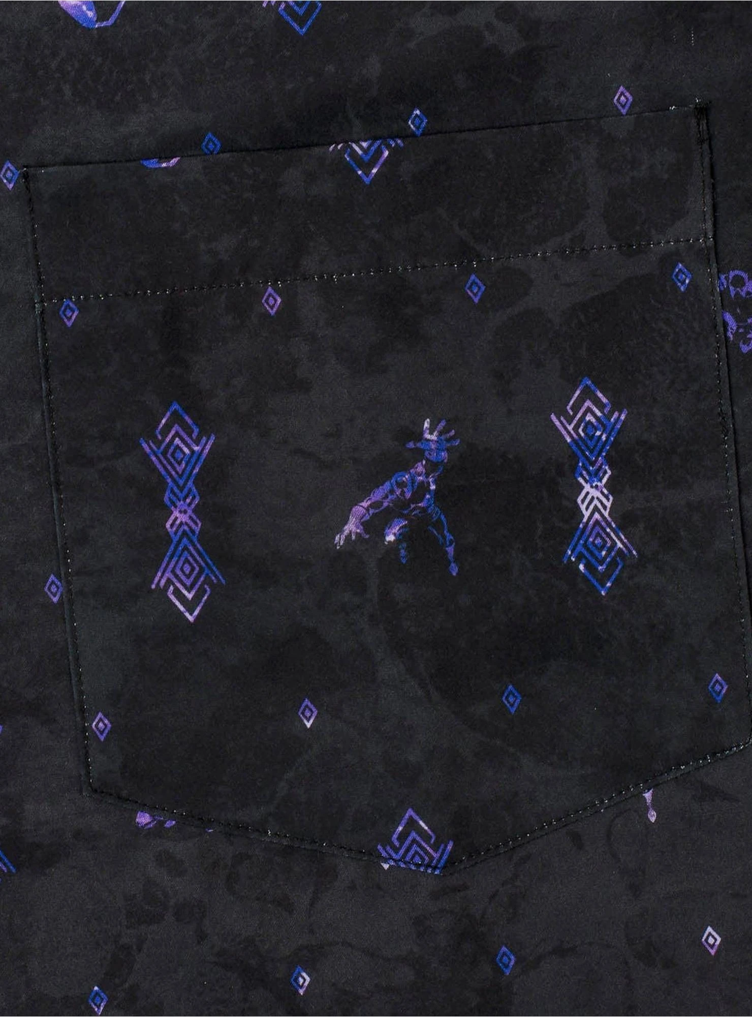 RSVLTS Marvel Black Panther Vibranium Chief KUNUFLEX Short Sleeve Shirt - Image 3