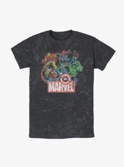 Marvel Avengers Heroes Of Today Mineral Wash T-Shirt