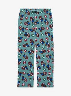 Nintendo Super Mario Bros. Mushrooms Allover Print Sleep Pants - BoxLunch Exclusive