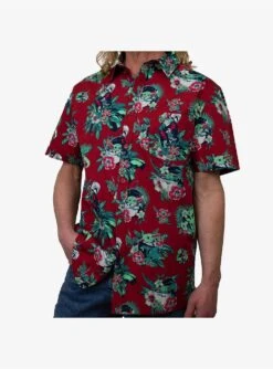 Star Wars The Mandalorian Grogu This Is The Bouquet Woven Button-Up