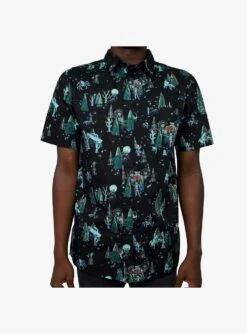 Harry Potter The Forbidden Forest Woven Button-Up