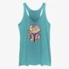 Star Wars The Mandalorian Floral Helmet Womens Tank Top